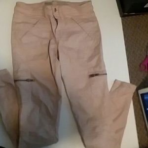 Pink mid rise jeggings